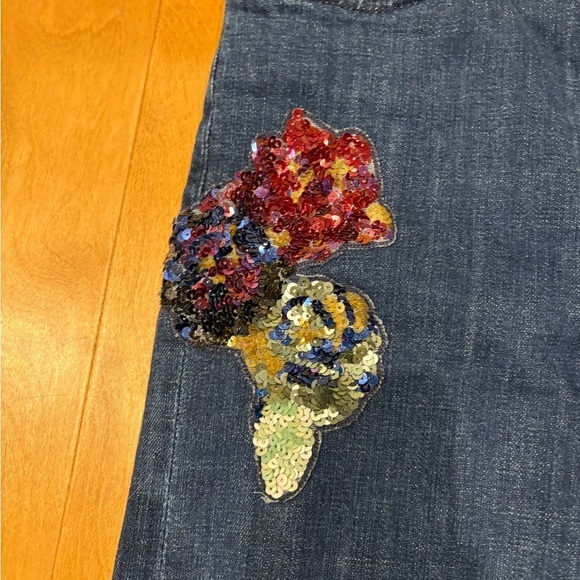 Anthropologie Pilcro slim boyfriend embellished jeans mid rise 27 - Picture 7 of 8